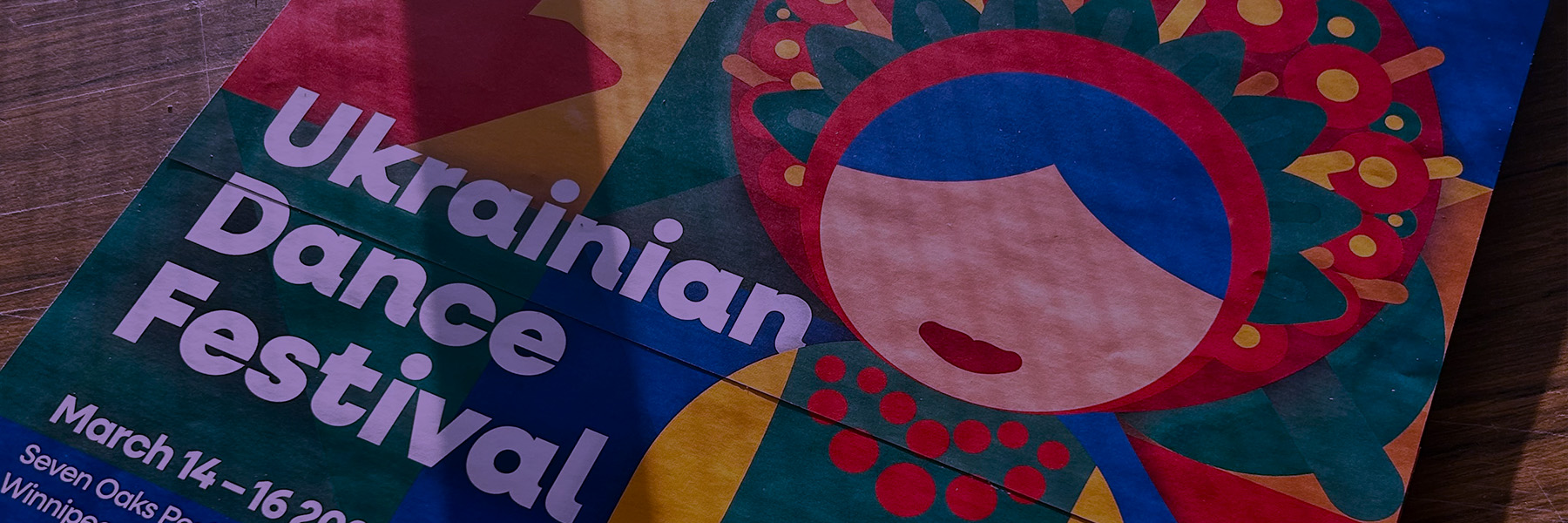 A photo of a poster design for the Manitoba Ukrainian Dance Festival